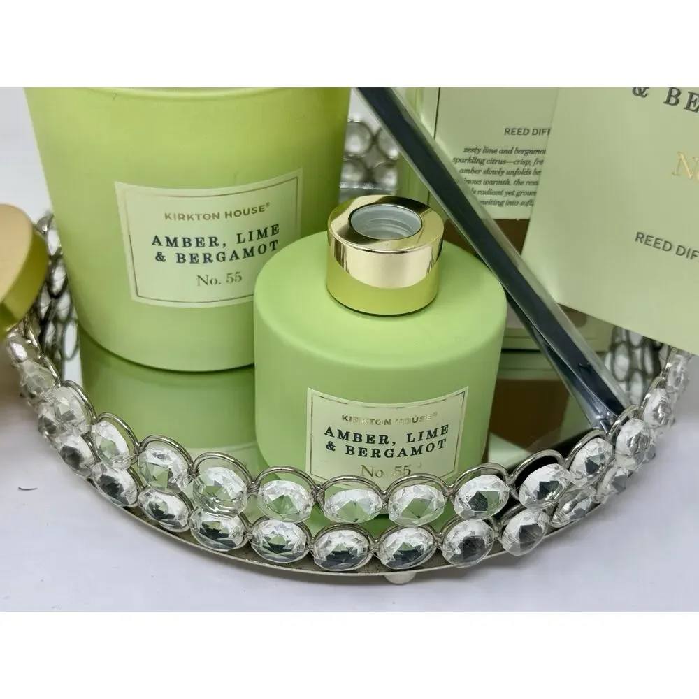Kirkton House Bundle Amber, Lime, Bergamot & Reed Diffuser & One Large Candle